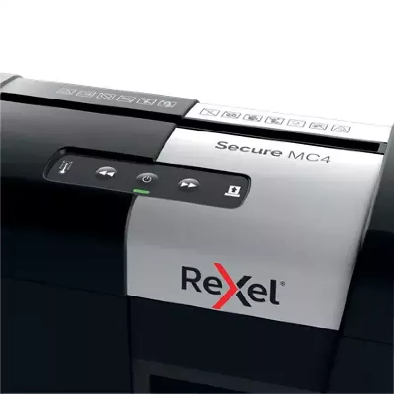 Rexel Secure MC4 Aktenvernichter Mikroschnitt 60 dB Schwarz, Silber