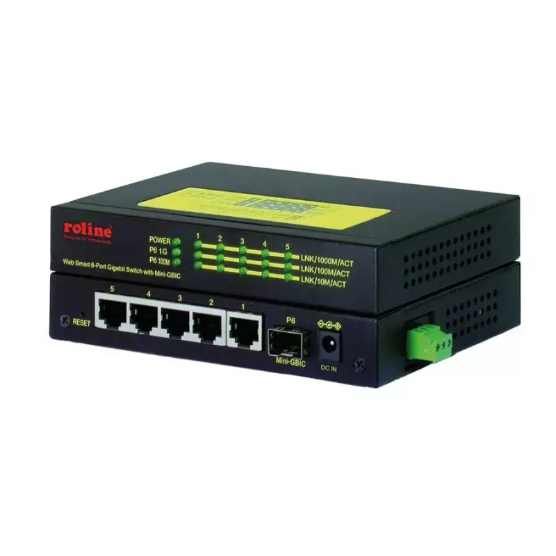 Netzwerk-Switch ROLINE 21.13.1162 Gigabit Ethernet 5 Ports PoE