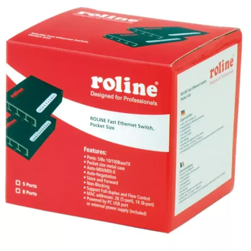 Fast Ethernet Switch ROLINE 21.14.3133 Pocket 5 Ports