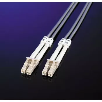 Glasfaser-Jumperkabel ROLINE LC/LC OM3 50/125µm Türkis 5m