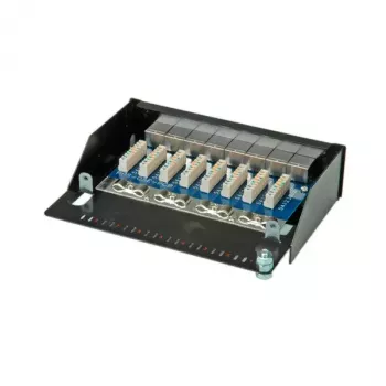Wandmontage-Patchpanel ROLINE Cat.5e 8 Ports STP Schwarz