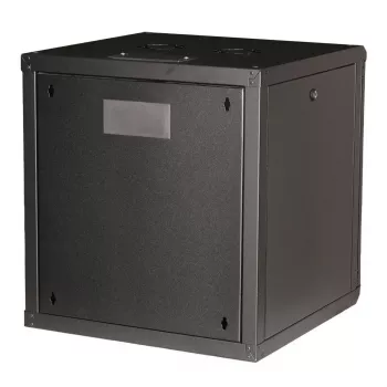 Wandmontage-Rack ROLINE Pro 12U 19 Zoll, 600x600 mm, schwarz, IP20, Schlüsselschloss