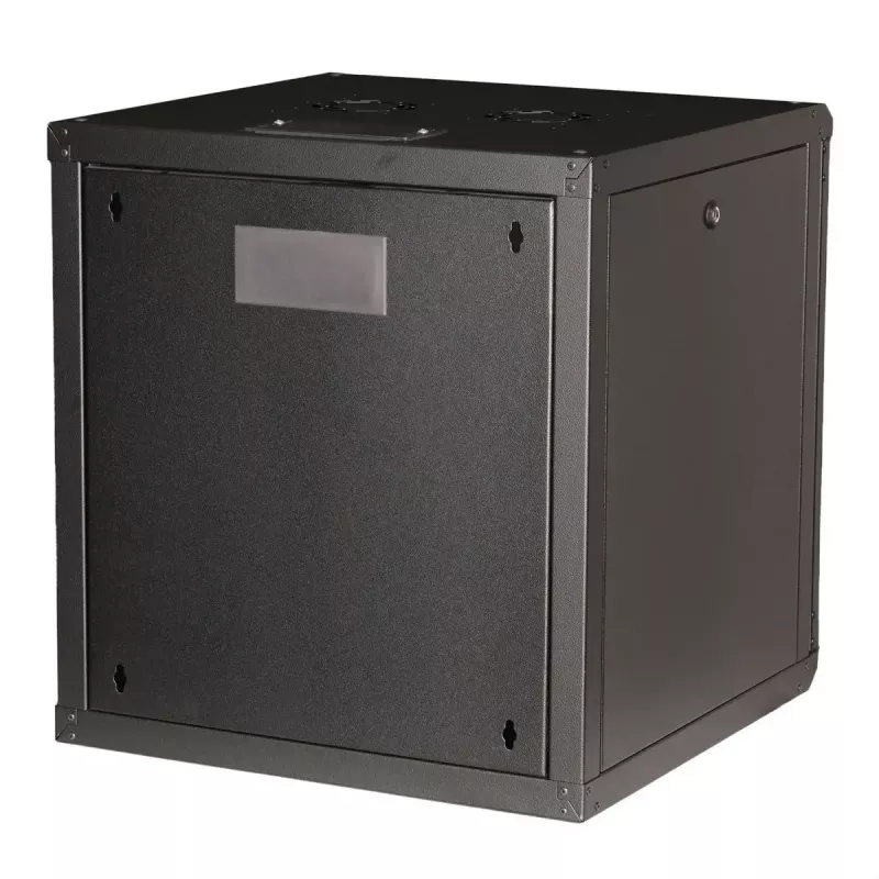 Wandmontage-Rack ROLINE Pro 12U 19 Zoll, 600x600 mm, schwarz, IP20, Schlüsselschloss