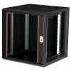 Wandmontage-Rack ROLINE Pro 12U 19 Zoll, 600x600 mm, schwarz, IP20, Schlüsselschloss