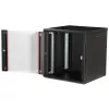 Wandmontage-Rack ROLINE Pro 12U 19 Zoll, 600x600 mm, schwarz, IP20, Schlüsselschloss