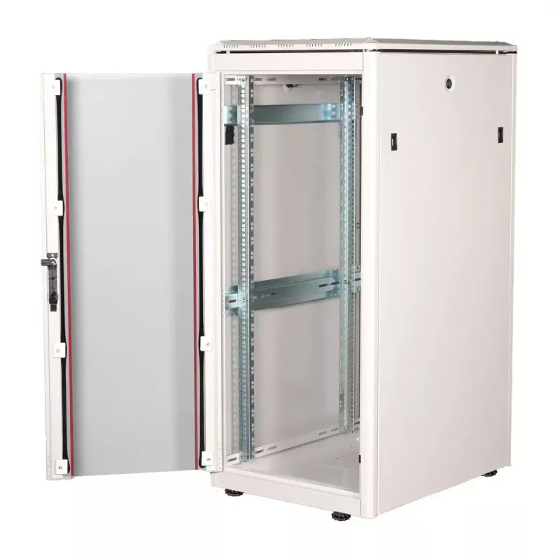 ROLINE 19-Zoll-Netzwerkschrank Pro 26U, 600x800 mm BxT, Glastür, grau, IP20, 600 kg Tragfähigkeit
