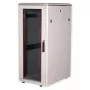 ROLINE 19-Zoll-Netzwerkschrank Pro 26U, 600x800 mm BxT, Glastür, grau, IP20, 600 kg Tragfähigkeit