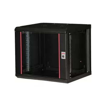ROLINE 19-Zoll-Wandgehäuse Pro 9U, 450x600 BxT, schwarz, Schlüsselschloss, IP20
