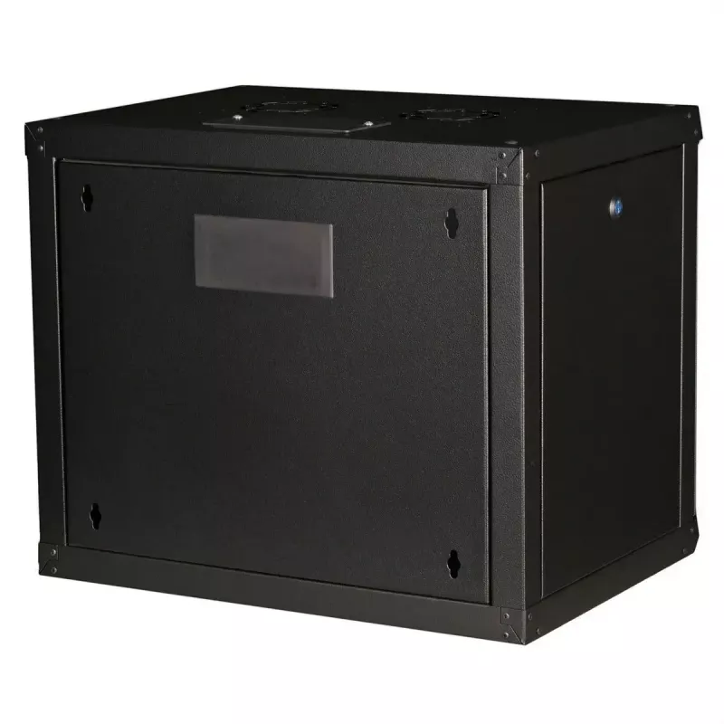 ROLINE 19-Zoll-Wandgehäuse Pro 9U, 450x600 BxT, schwarz, Schlüsselschloss, IP20