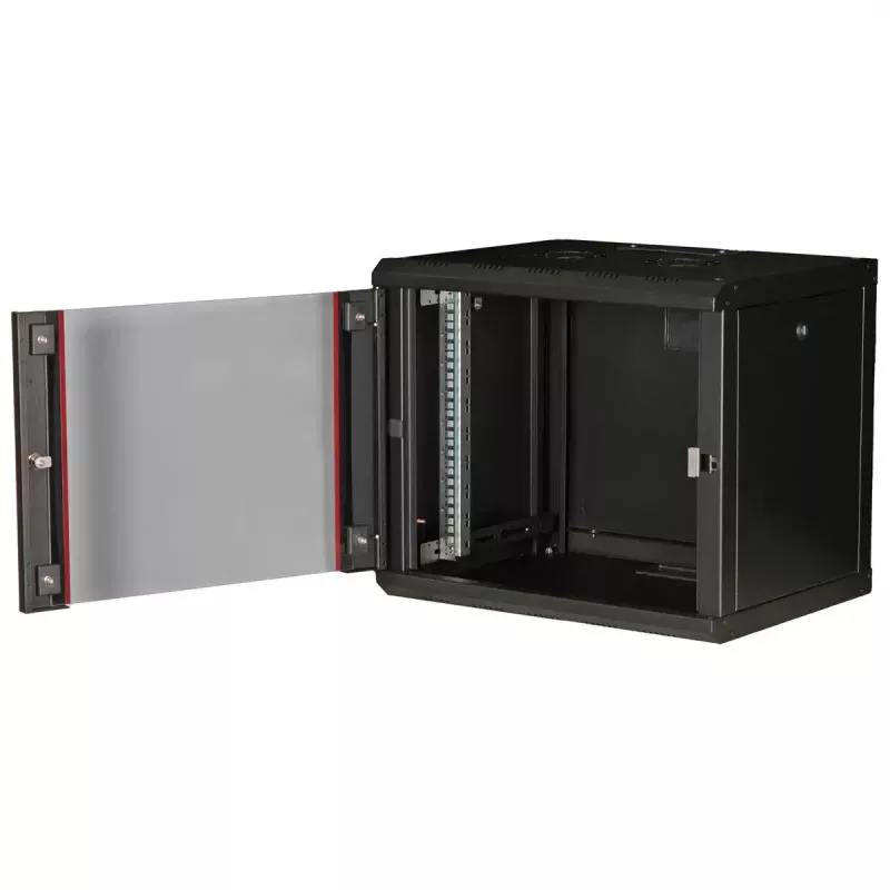 ROLINE 19-Zoll-Wandgehäuse Pro 9U, 450x600 BxT, schwarz, Schlüsselschloss, IP20