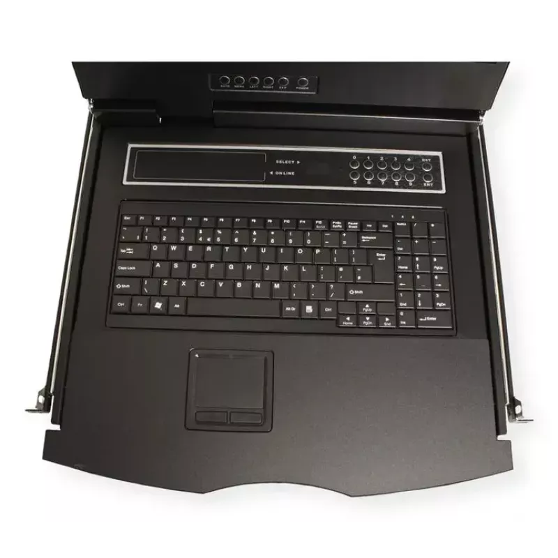 Rack-Konsole VALUE 26.99.0131 19 Zoll (48,3 cm) 1366x768 250 cd/m² Deutsche Tastatur Schwarz 1HE