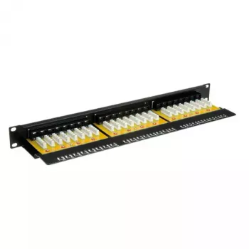 Patchpanel VALUE Cat.6/Class E 24 Ports UTP schwarz