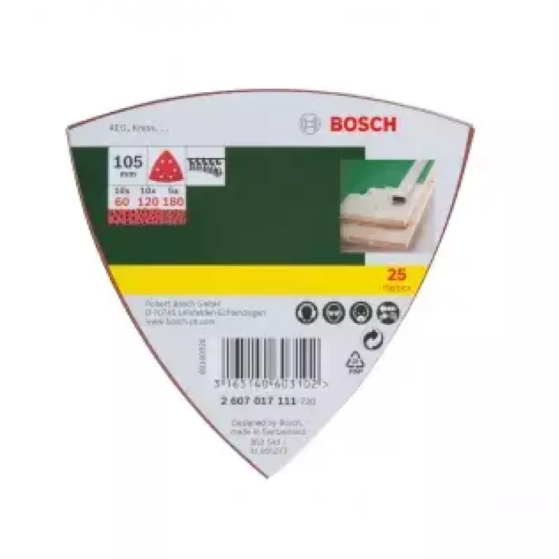 Bosch 2607017111 25 Stück Schleifblätter