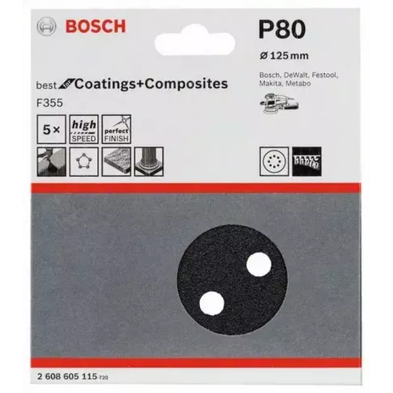 Schleifblatt Bosch F355 5 Stück 2608605115
