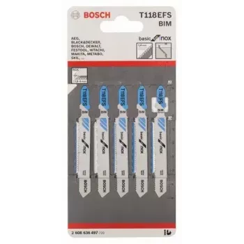 Bosch 2 608 636 497 Stichsäge-/Säbelsäge-/Reciprosägeblatt Stichsägeblatt Bimetall 5 Stück