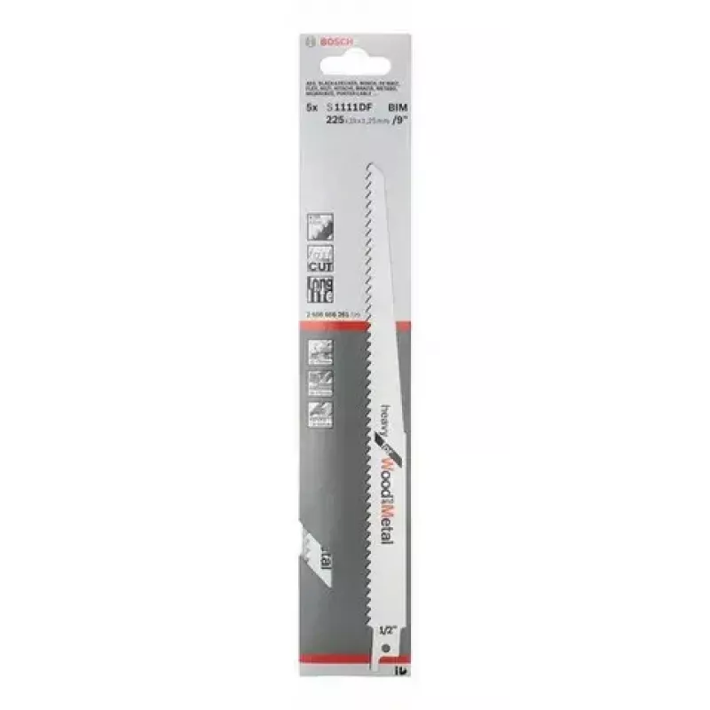 Säbelsägeblatt Bosch S 1111 DF Bimetall 22,5 cm 4,3 mm Zahnabstand