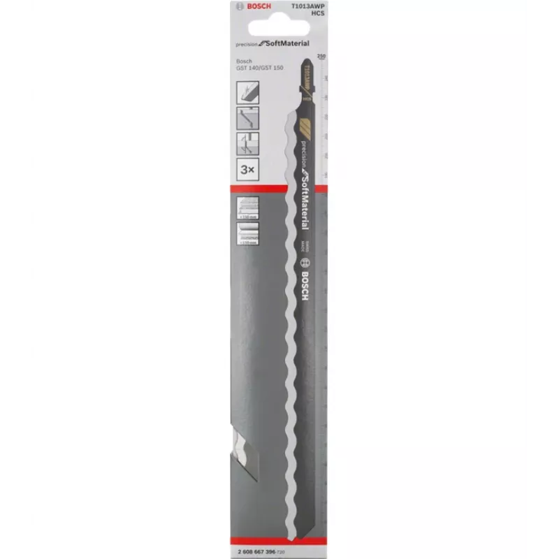 Bosch 2608667396 Stichsägeblatt Kohlenstoffstahl (HCS) 3 Stück