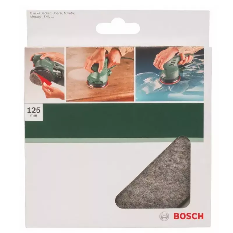 Bosch 2 609 256 054 Filzpolierscheibe, 125 mm
