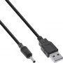 InLine USB-DC-Netzadapterkabel, USB A Stecker auf DC 3,5x1,35mm, 1m