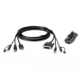 ATEN HDMI zu DVI-D USB USB KVM-Kabel mit Audio; 1,8 m USB HDMI zu DVI-D Secure KVM