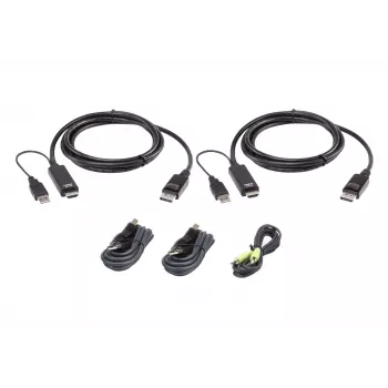 KVM-Kabelsatz ATEN 1,8 m USB Dual Display Secure USB-Tastatur-Maus