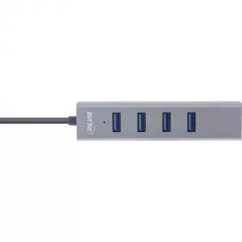InLine USB-C 3.2 Multi Hub (4x USB-A 5Gb/s), OTG, Aluminiumgehäuse