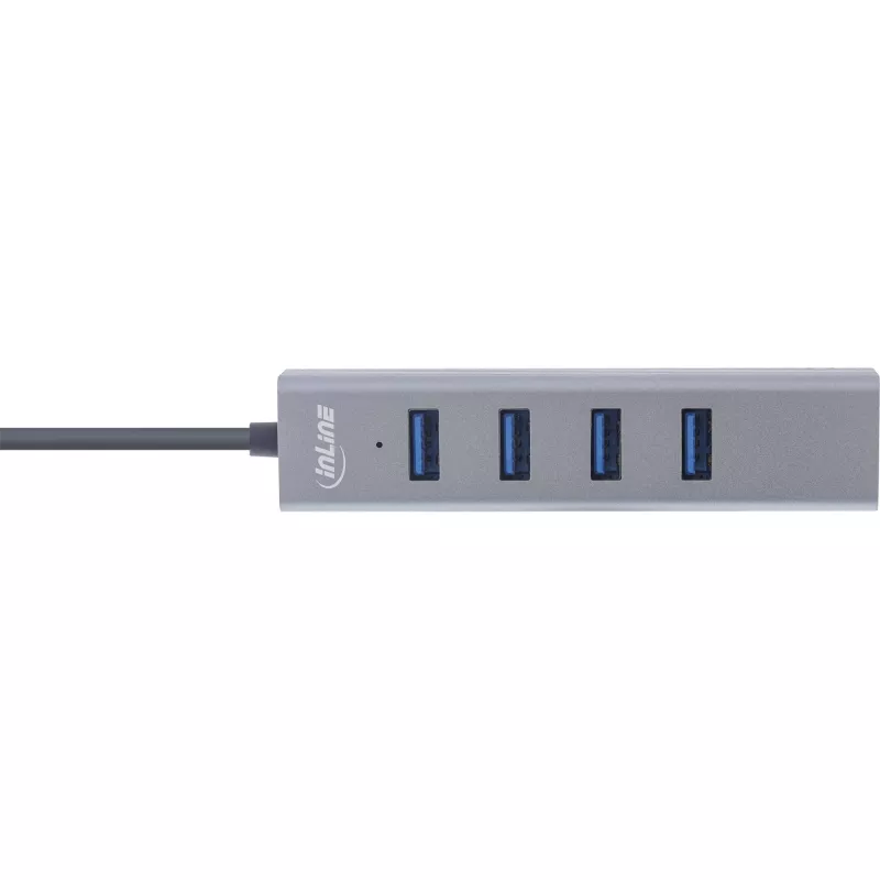InLine USB-C 3.2 Multi Hub (4x USB-A 5Gb/s), OTG, Aluminiumgehäuse