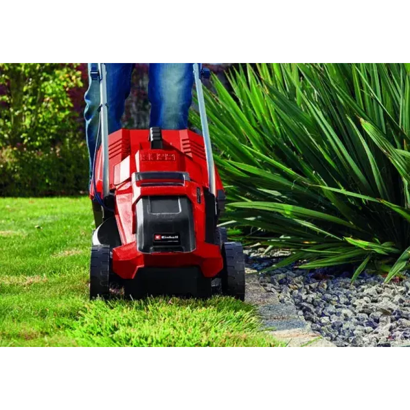 Rasenmäher mit Radantrieb Einhell GE-CM 18/32 Li-Solo Akku Schwarz Rot
