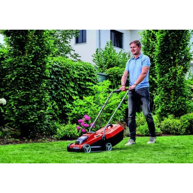 Rasenmäher mit Radantrieb Einhell GE-CM 18/32 Li-Solo Akku Schwarz Rot