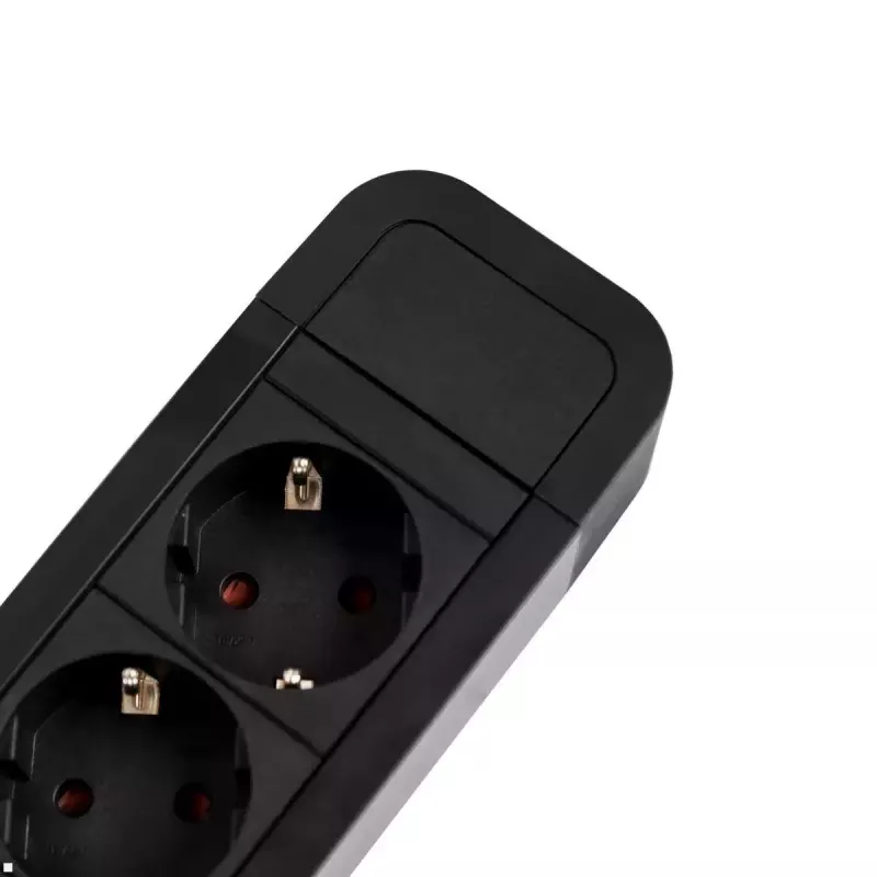 Power Extension Bachmann PRIMO 2 2m 6 AC Outlets Indoor Schwarz