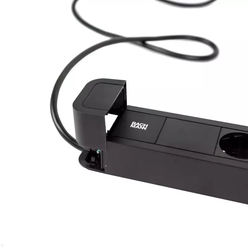 Power Extension Bachmann PRIMO 2 2m 6 AC Outlets Indoor Schwarz