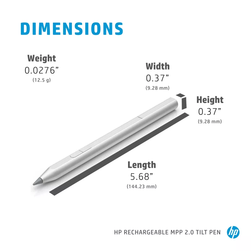 HP Wiederaufladbarer MPP 2.0 Tilt Pen (Schwarz), Laptop, HP, Schwarz, 1 Monat(e), China, Home