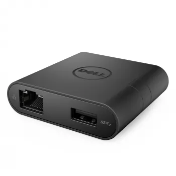 USB-C Hub DELL USB-C - HDMI / VGA / Ethernet / USB 3.0 Schwarz