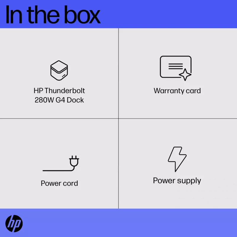 Docking Station HP Thunderbolt Dock 280W G4 Wired Thunderbolt 4 Black