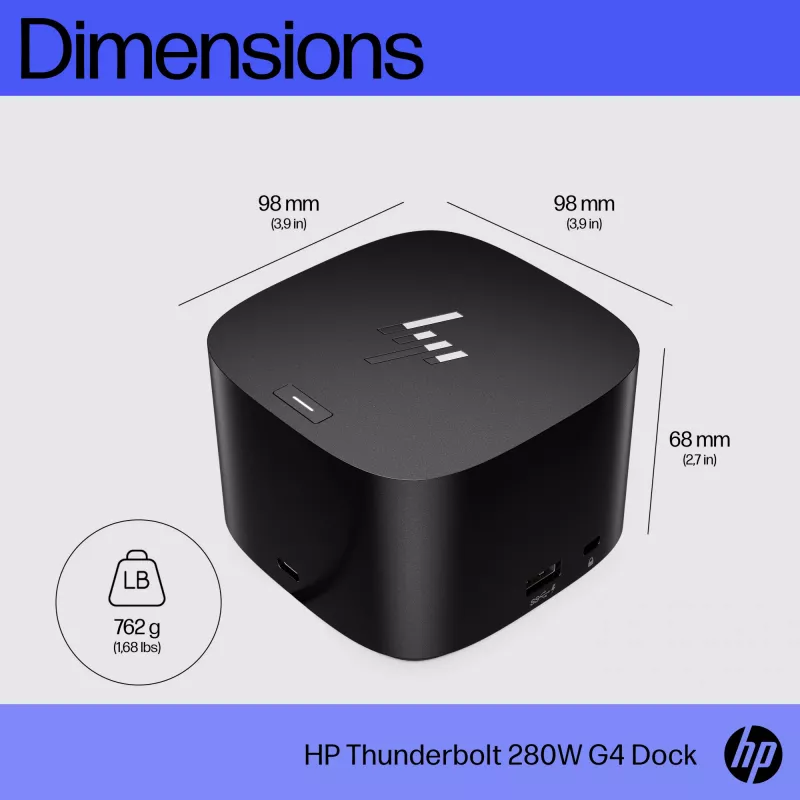 Docking Station HP Thunderbolt Dock 280W G4 Wired Thunderbolt 4 Black