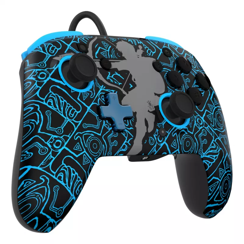 PDP Nintendo Switch Sheikah Shoot REMATCH GLOW Controller, Gamepad, Nintendo Switch, Nintendo Switch Lite, Nintendo Switch OLED, D-pad, Home-Taste, Analog / Digital, Kabelgebunden, USB