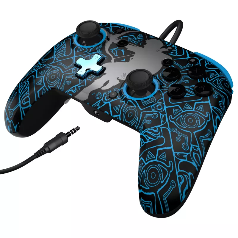 PDP Nintendo Switch Sheikah Shoot REMATCH GLOW Controller, Gamepad, Nintendo Switch, Nintendo Switch Lite, Nintendo Switch OLED, D-pad, Home-Taste, Analog / Digital, Kabelgebunden, USB