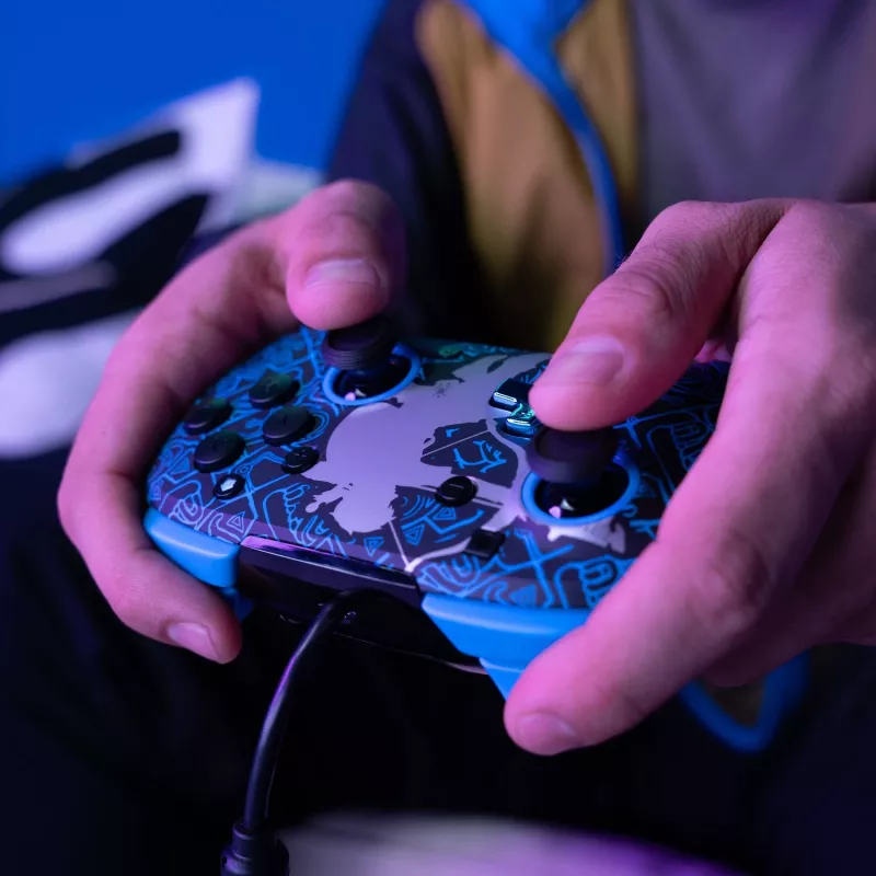 PDP Nintendo Switch Sheikah Shoot REMATCH GLOW Controller, Gamepad, Nintendo Switch, Nintendo Switch Lite, Nintendo Switch OLED, D-pad, Home-Taste, Analog / Digital, Kabelgebunden, USB