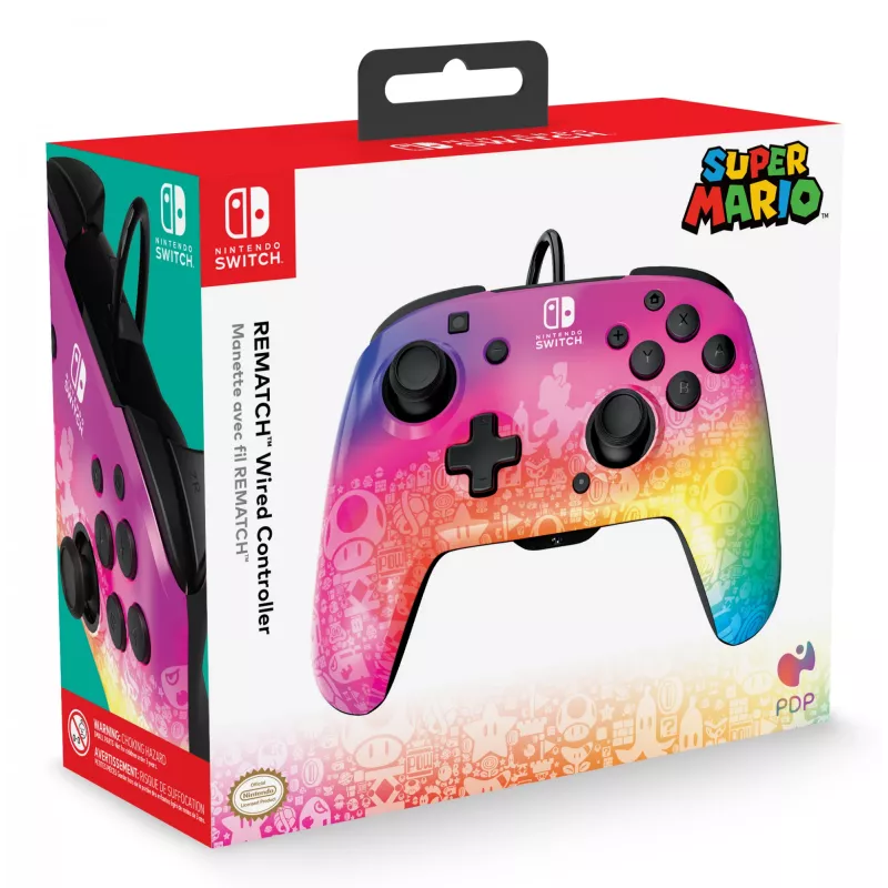 PDP REMATCH Wired Controller: Star Spectrum für Nintendo Switch, Nintendo Switch - OLED-Modell