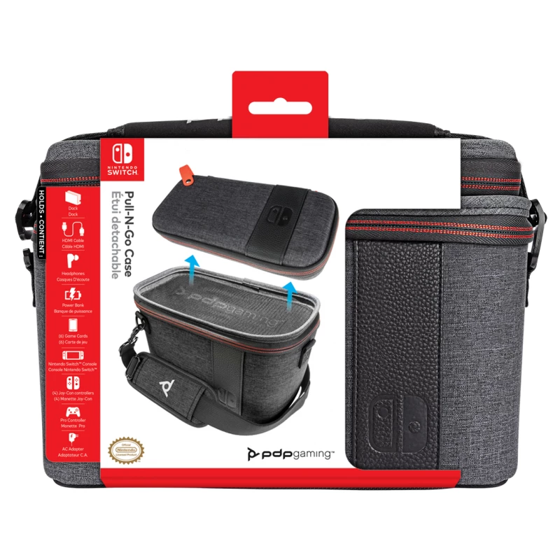 PDP 500-141-EU tragbare Spielkonsole-Tasche Hartschalenetui Nintendo Grau