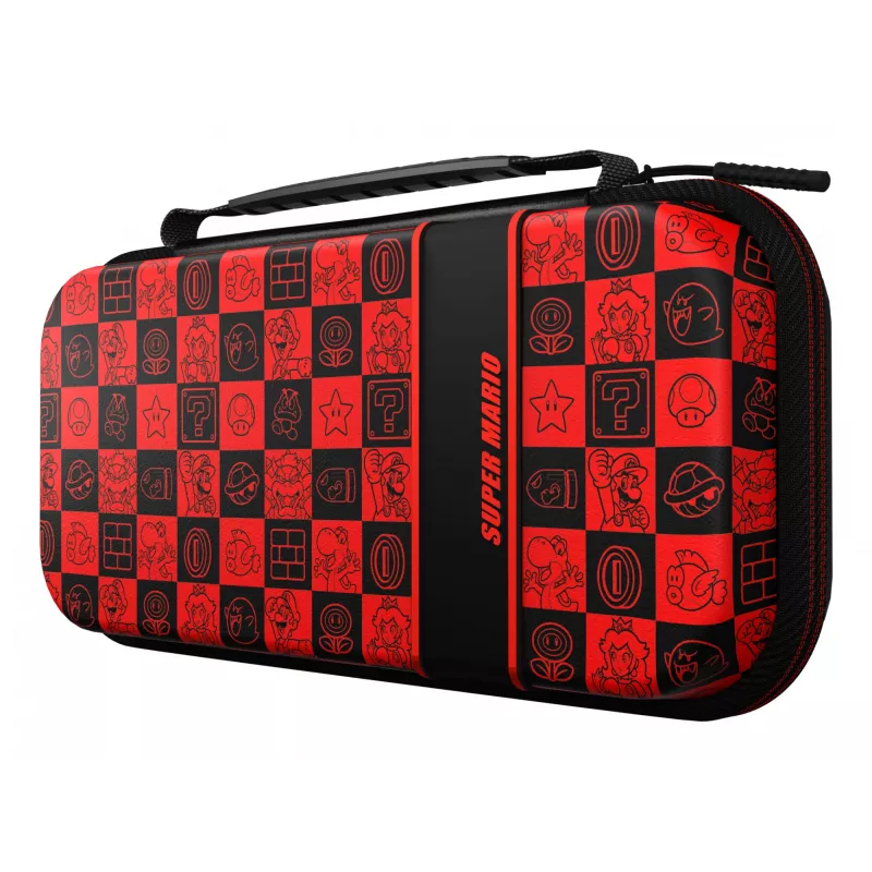 PDP Travel Case Plus GLOW: Super Icon, für Nintendo Switch, Nintendo Switch Lite, Nintendo Switch – OLED-Modell