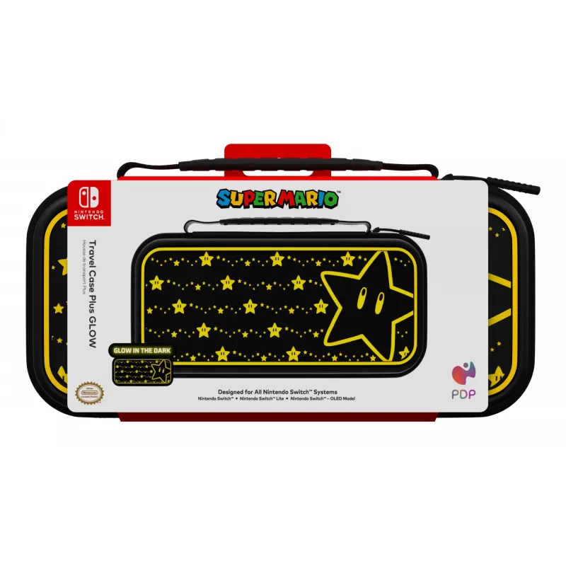 PDP Travel Case Plus GLOW: Super Star, Für Nintendo Switch, Nintendo Switch Lite, Nintendo Switch - OLED-Modell