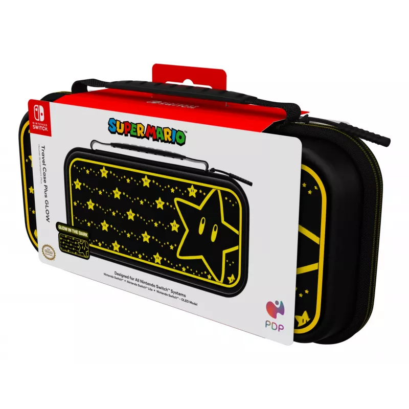 PDP Travel Case Plus GLOW: Super Star, Für Nintendo Switch, Nintendo Switch Lite, Nintendo Switch - OLED-Modell