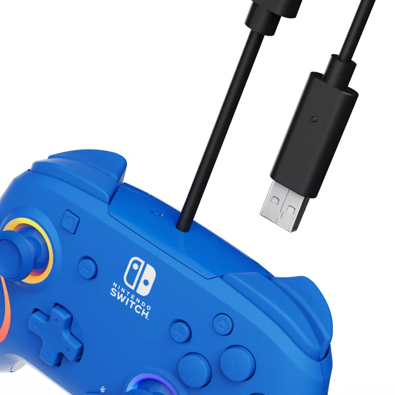 PDP Afterglow Wave Blau USB Gamepad Analog/Digital Nintendo Switch, Nintendo Switch OLED