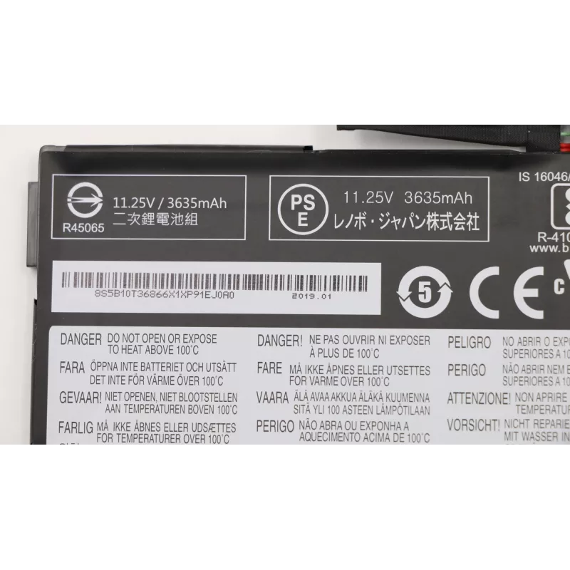 Batterie Lenovo 5B10T36866 11,25 V 42 Wh 3-Zellen-Ersatz für kompatible Lenovo-Laptops
