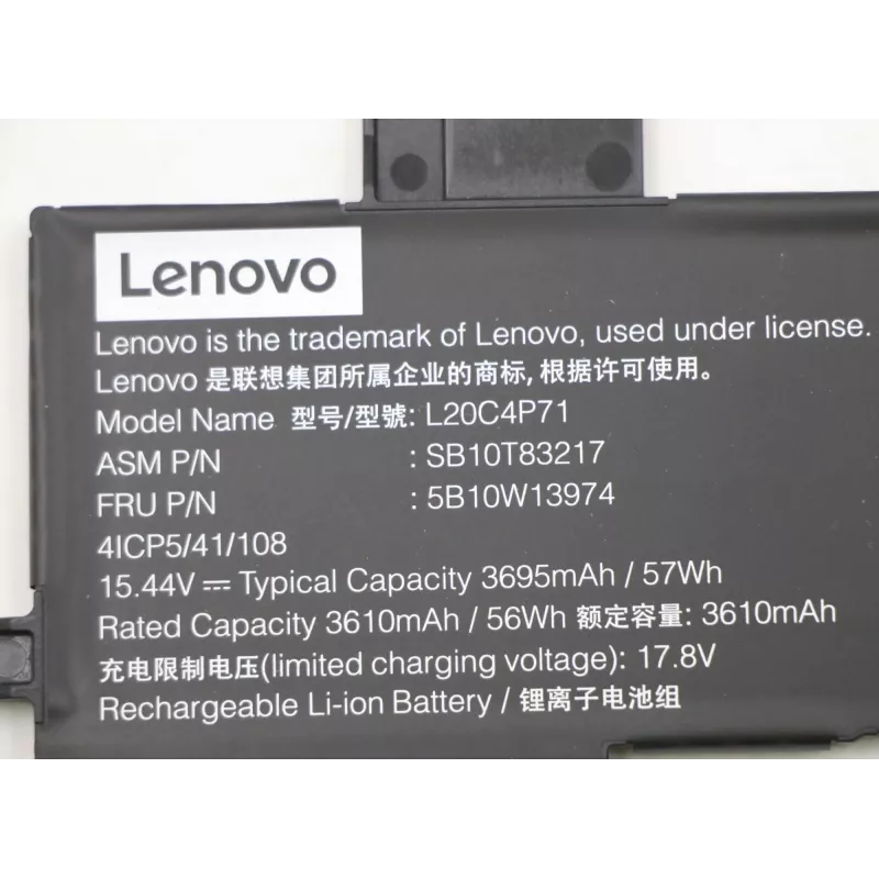 Laptop-Akku Lenovo 57Wh Modell 5B10W13974 für kompatible Lenovo-Laptops