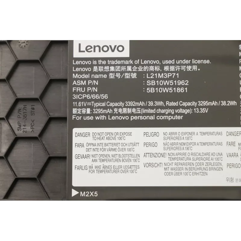 Interner Laptop-Akku Lenovo 5B10W51861 39,3 Wh Li‑Ion