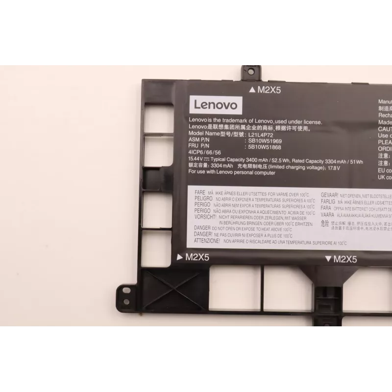 Interner Laptop-Akku Lenovo 5B10W51868 4-Zellen 52,5 Wh für kompatible Lenovo-Notebooks