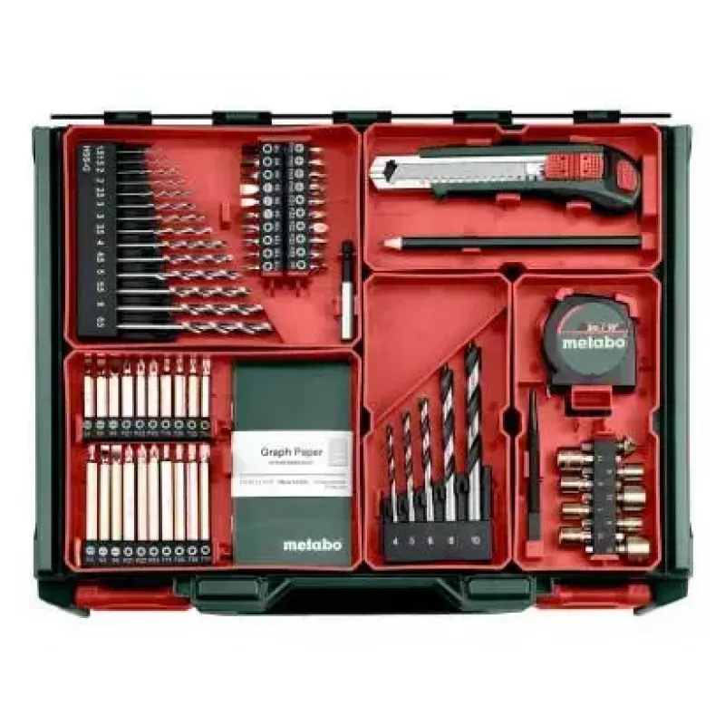 Pistolengriff-Akkubohrer Metabo BS 18, Schnellspannbohrfutter, 1,3 kg, 1600 U/min, 10 mm Bohrfutter, 2 Ah Li-Ion (2 Akkus)