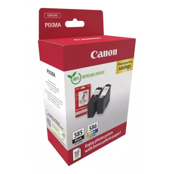 Canon PG-585/CL-586 PVP Tintenpatrone 2 Stück Original Schwarz, Cyan, Magenta, Gelb